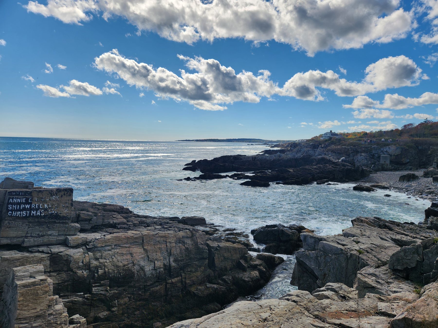 Annie C. Maguire shipwreck site below Portland Head Light